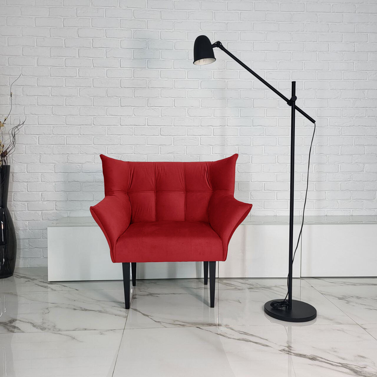 Кресло Бьянка, красное, 89х60х97 см
