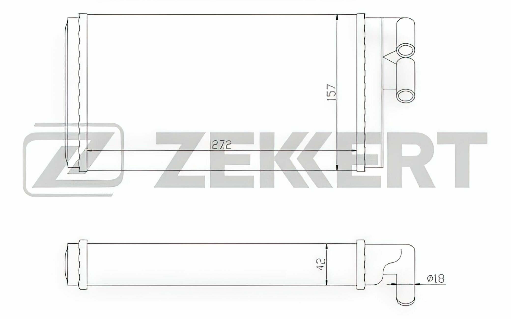 Радиатор печки ZEKKERT MK-5010 для Audi 100 200 A6 V8
