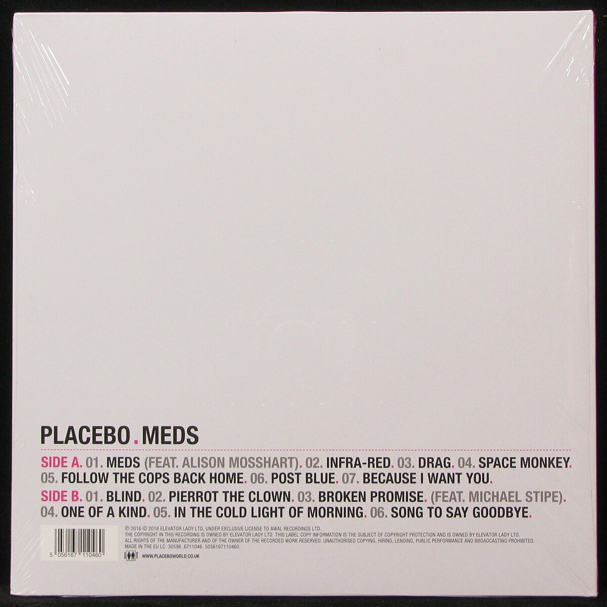 Виниловая пластинка Elevator Music Placebo – Meds