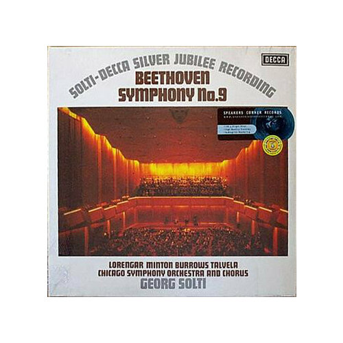 Виниловая пластинка BEETHOVEN - SYMPHONY NO. 9 - CHICAGO SYMPHONY ORCHESTRA AND CHORUS - VINYL 180 GRAM. 2 LP