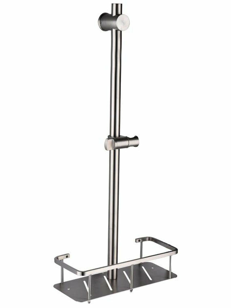 фото Штанга душевая, стойка с полкой с держателем для душа
