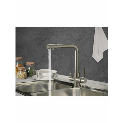 Смеситель для кухни с краном для питьевой воды Savol S-L1801L смеситель для кухни однорычажный высокий излив с краном для питьевой воды бронза s l1804с savol