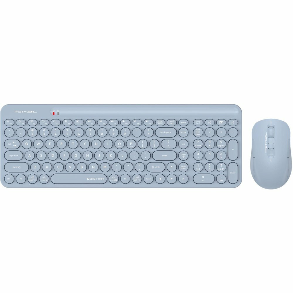 Клавиатура + мышь A4Tech Fstyler FG3300 Air клав: синий мышь: синий USB беспроводная slim Multimedia — фото 7