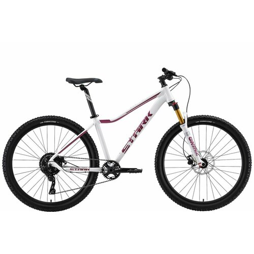 фото Велосипед stark viva 27.5 hd (2024) 18" белый перламутр/сиреневый металлик