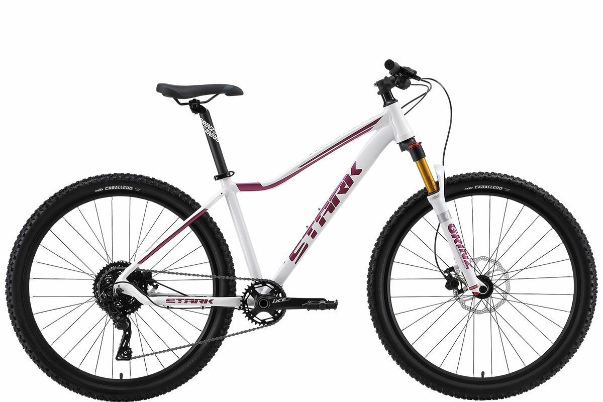 STARK Viva 27.5 HD 2024 (требует финальной сборки), Цвет белый перламутр-сиреневый металлик, Размер 18"