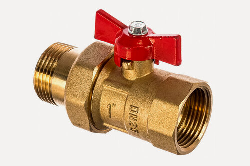 Изображение товара Кран шаровый 1 дюйм галлоп практик 103264 сгон вн-нар бабочка