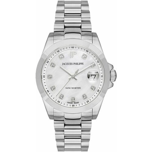 Наручные часы Jacques Philippe JPQLS341386, белый, серебряный часы наручные jacques philippe jpqgs181316