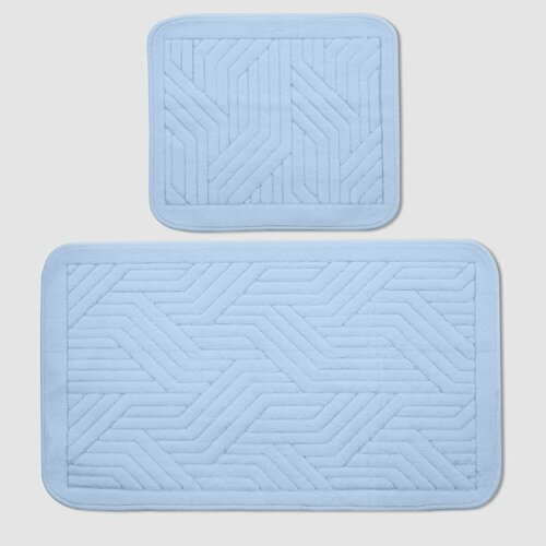 Коврик для ванны набор Retro textil Braid голубой 2 шт 6196₽