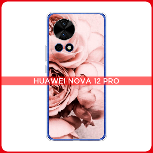 Силиконовый чехол на Huawei Nova 12 Pro / Хуавей Нова 12 Про Пыльно-розовые пионы силиконовый чехол на huawei nova 12 pro хуавей нова 12 про пыльно розовые пионы