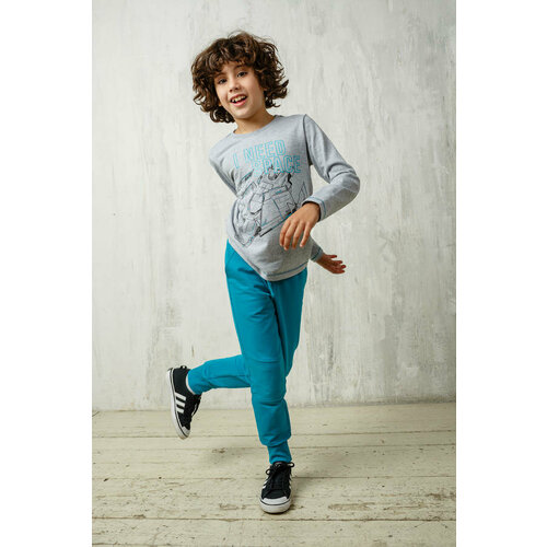 фото Брюки juno, размер 110, бирюзовый