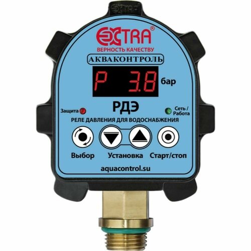 EXTRA акваконтроль Реле давления воды электронное для насоса РДЭ-10-2,2 реле давления с плавным пуском акваконтроль рдэ 10 пп 2 5