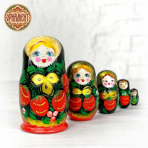 Матрешка деревянная детская развивающая игрушка игрушка 5 мест 11 см 779₽