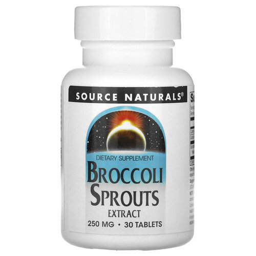 Source Naturals, экстракт ростков брокколи, 250 мг, 30 таблеток