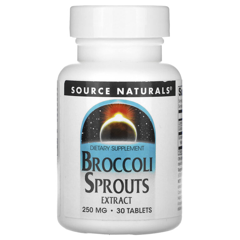 Source Naturals, экстракт ростков брокколи, 250 мг, 30 таблеток