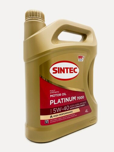 Изображение товара Sintec Platinum 7000 5W40 A3/B4 SN/CF (4л) 801941/600139
