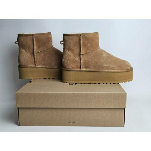 фото Угги ugg classic mini platform chestnut, размер 41 eu, chestnut