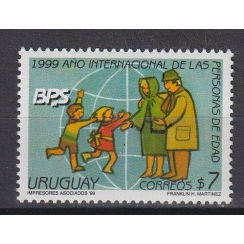 Почтовые марки Уругвай 1999г. Международный год пожилых людей Праздники MNH почтовые марки уругвай 1999г последние чарруа делонуа этнос mnh