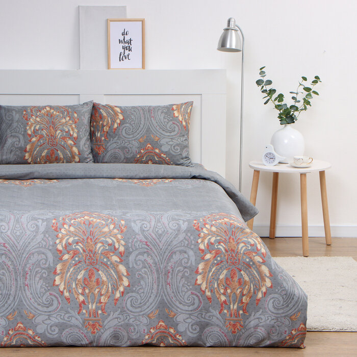 фото Постельное бельё 2 сп Экономь и Я «Вензеля»,173х215см, 175х214см, 50х70см-2шт, микрофибра, 60г/м2