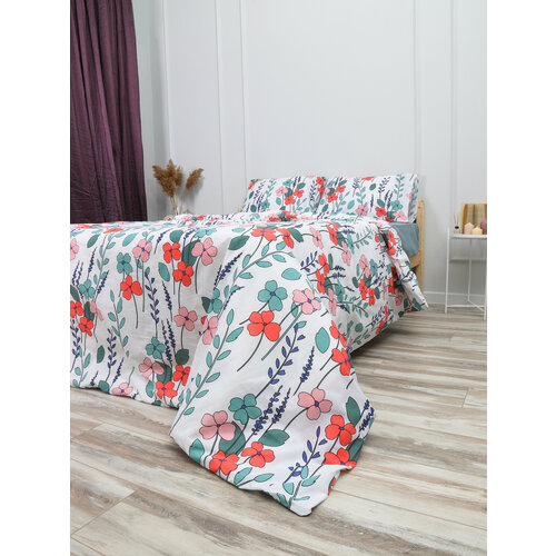 Постельное белье без простыни TENEREZZA евро 2-х спальное хлопок 100 поплин 2250₽