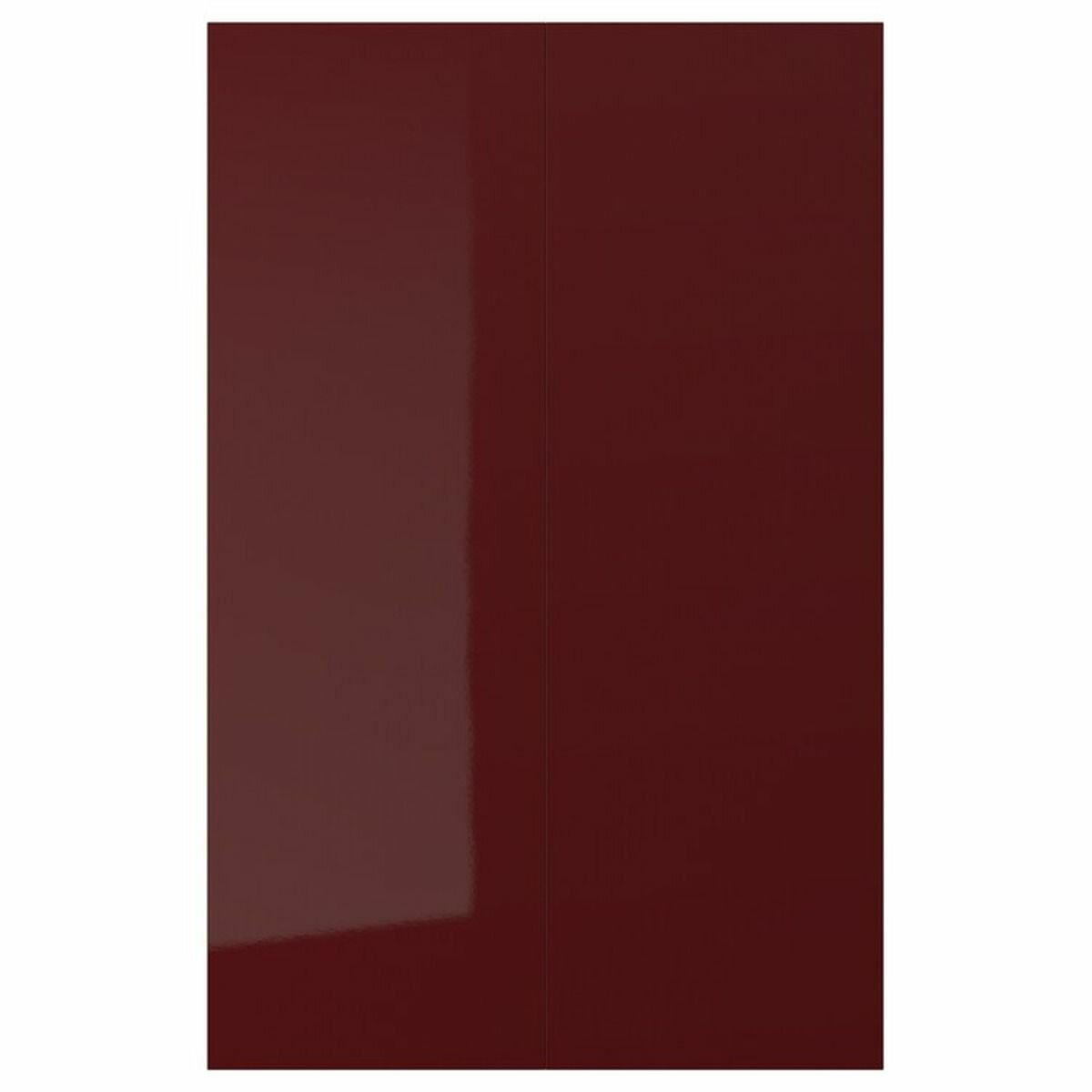 Дверца д/напольн углового шкафа IKEA KALLARP калларп 2шт 25x80 см глянцевый темный красно-коричневый