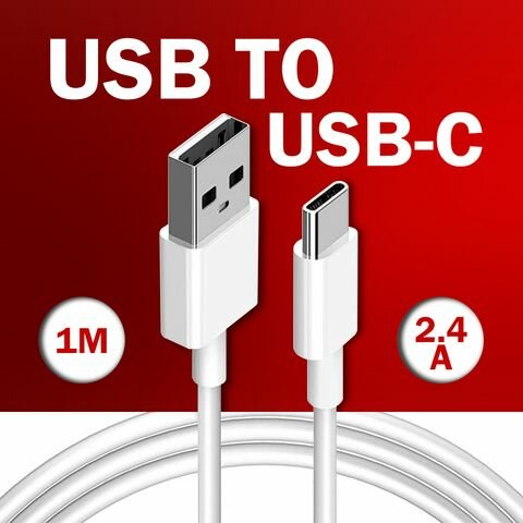 Кабель USB Type C, 1 метр, Type C кабель для телефона, Провод Type C