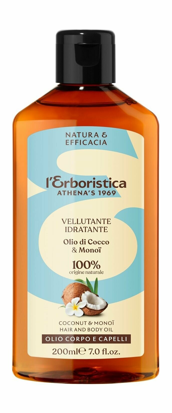 Масло для тела и волос с кокосом и монои / L'Erboristica Coconut & Monoi Hair and Body Oil