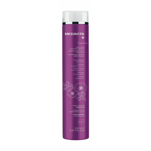 Окисляющий шампунь для окрашенных волос / Medavita Luxviva Post Color Acidifying Shampoo