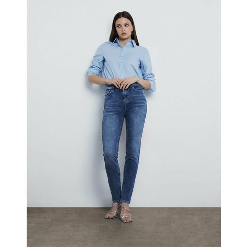 фото Джинсы скинни gloria jeans, размер 52/170, синий