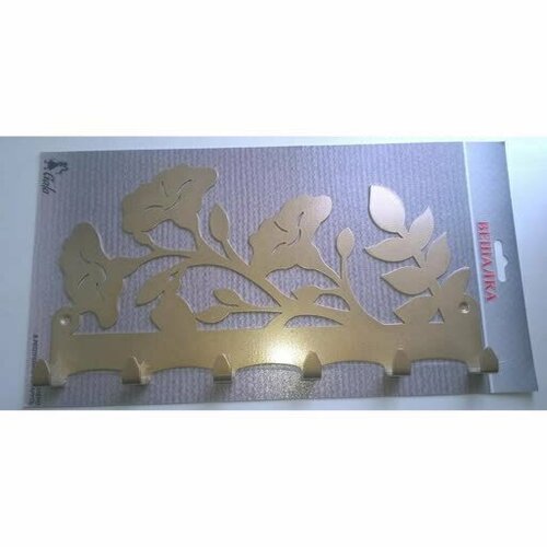 Вешалка Цветы золотой металл 1356₽