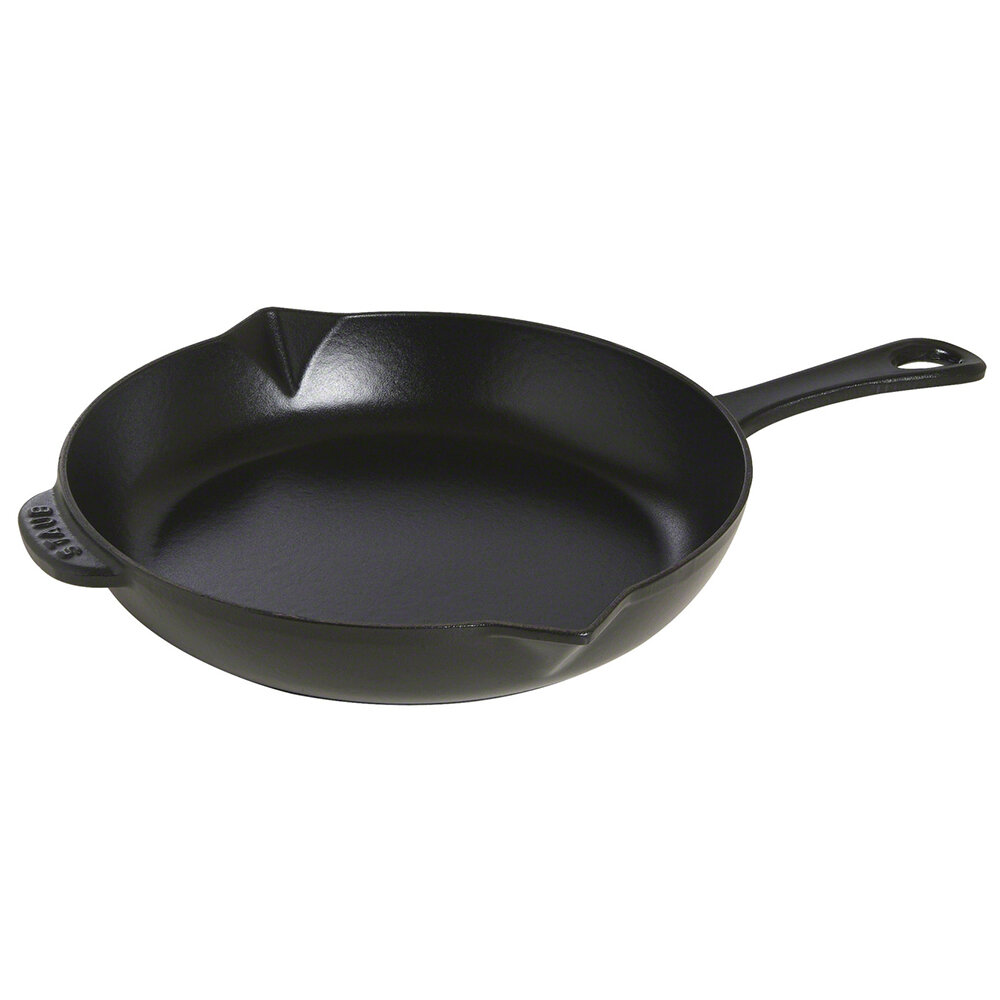 Сковорода чугунная 24 см, цвет черный, Staub, Франция, 1222625