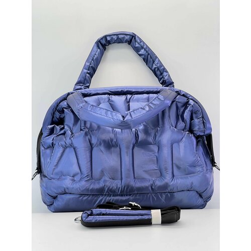 фото Сумка шоппер , фактура гладкая, синий без бренда