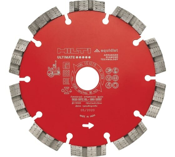 Отрезной диск универсальный EQD SPX-SL 150х2.5х10х22.2 мм HILTI 2194555