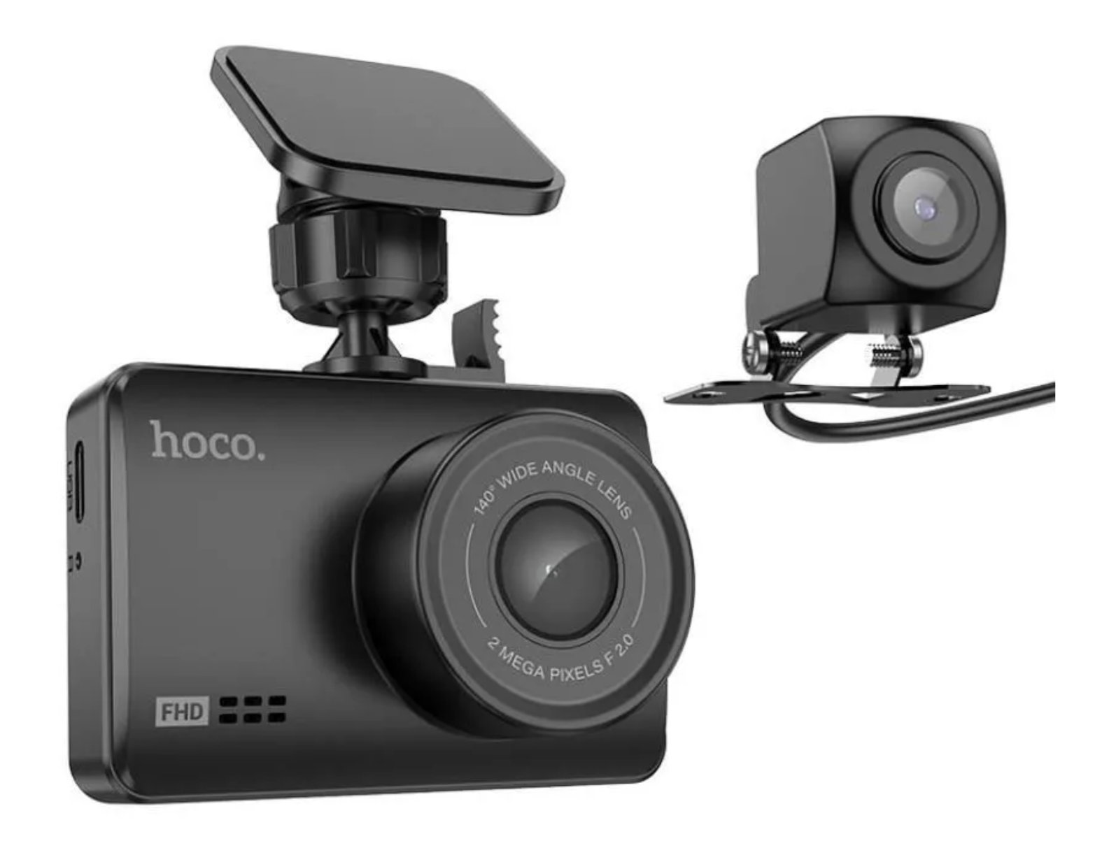 Видеорегистратор HOCO DV3 1080P/30fps 2.45 Display + камера заднего черный