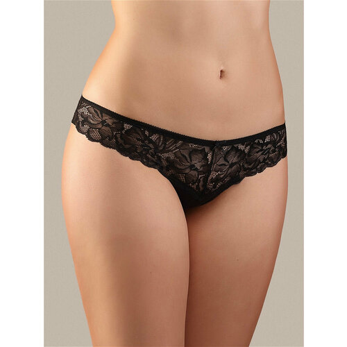 фото Трусы senso женские стринги с кружевом., размер 42, черный