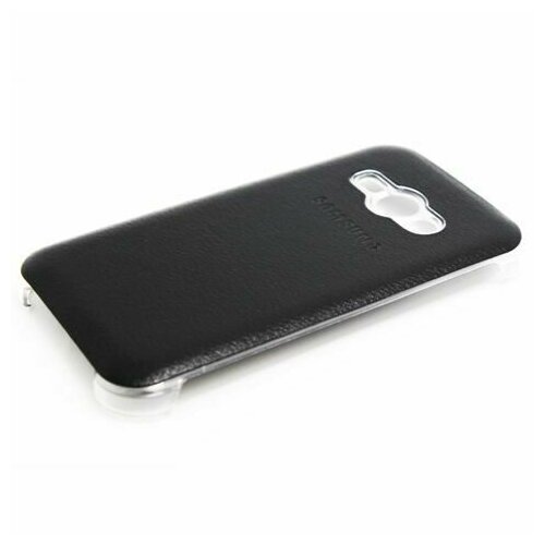 Чехол-накладка для Samsung Galaxy J1 Ace/Pop SM-J110 Clear Cover, черный чехол пластиковый samsung galaxy j1 еда арт 8