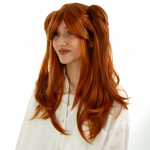 Карнавальный парик «Аниме» рыжий, с хвостами парик карнавальный с ленточкой рыжий