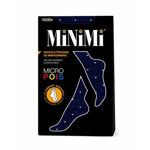 Носки MiNiMi, 70 den, размер 0 (UNI), черный, синий носки minimi 70 den 3 уп размер б р черный