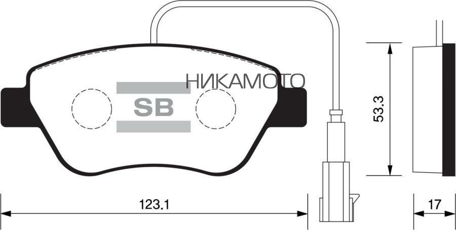 SANGSIN BRAKE SP1201 Колодки тормозные FIAT ALBEA/DOBLO/STILO 01> передние