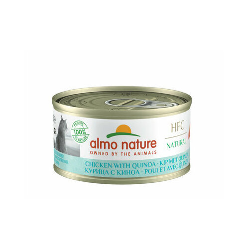 Almo Nature Низкокалорийные консервы для кошек с курицей и киноа (HFC - Natural - Chicken and Quinoa )4 шт 70 гр