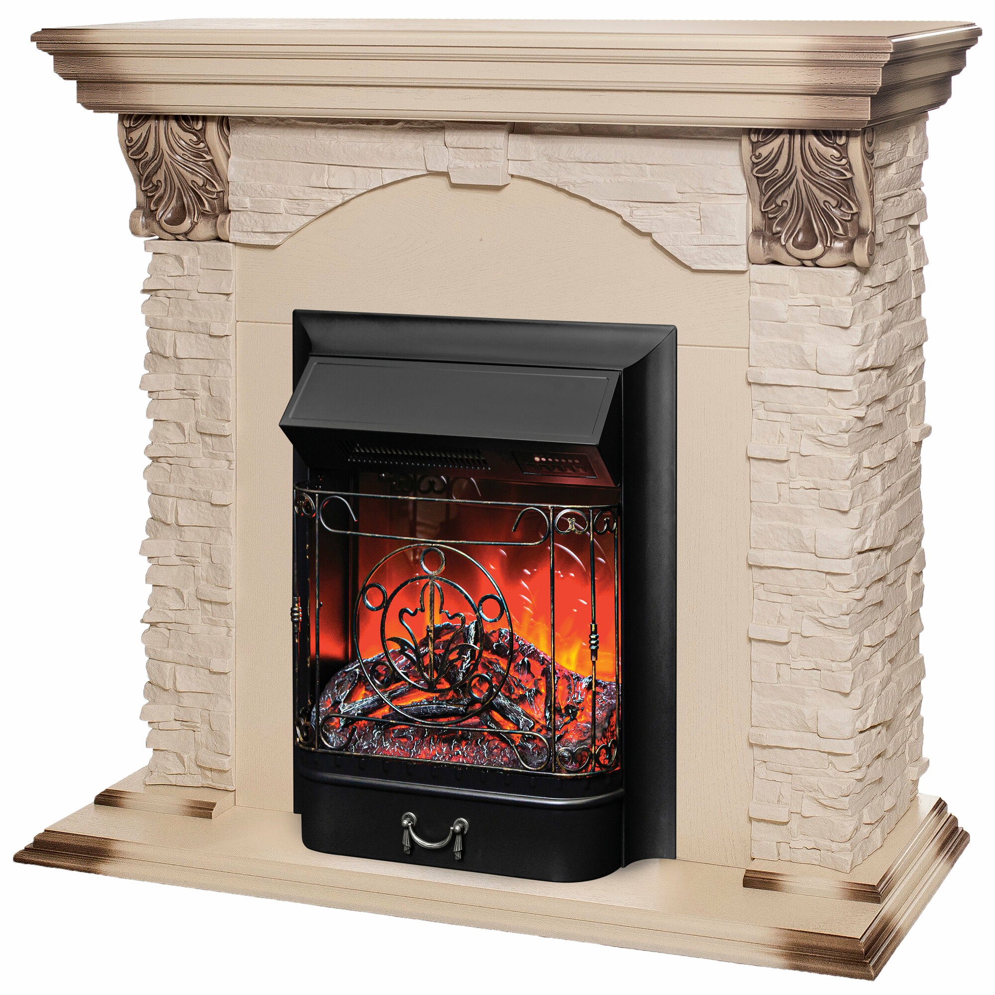 Электрокамин RealFlame Dublin Lux WT с Majestic Lux black S