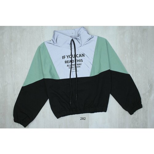 фото Толстовка , размер 12 лет, зеленый нет бренда