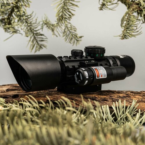 фото Оптический прицел bushnell sportsman 3-10x42e с лазерным целеуказателем