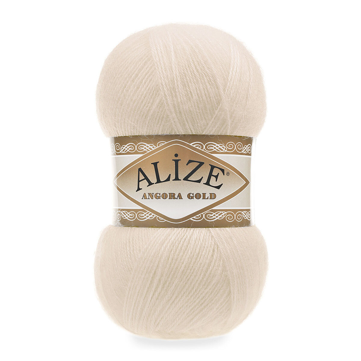 Пряжа для вязания ALIZE 'Angora Gold', 100г, 550м (80% акрил, 20% шерсть), ТУ (67 экрю), 5 мотков