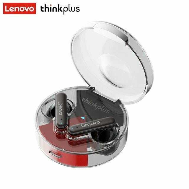 Беспроводные наушники Lenovo LP10 True Wireless Earbuds Спортивная игровая гарнитура TWS Bluetooth 5.0 с микрофоном черные