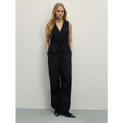 фото Брюки zarina, размер s (ru 44)/170, черный