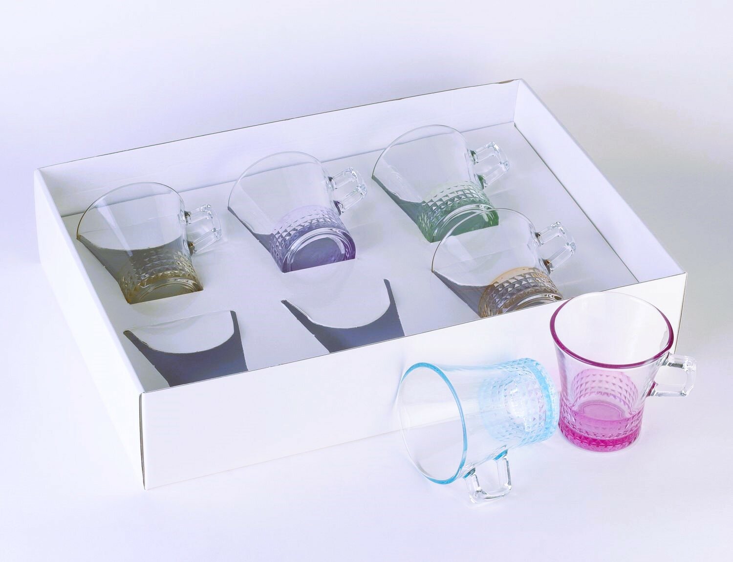 Набор 6шт кружек 250мл d8,7см h9,5см — фото 1