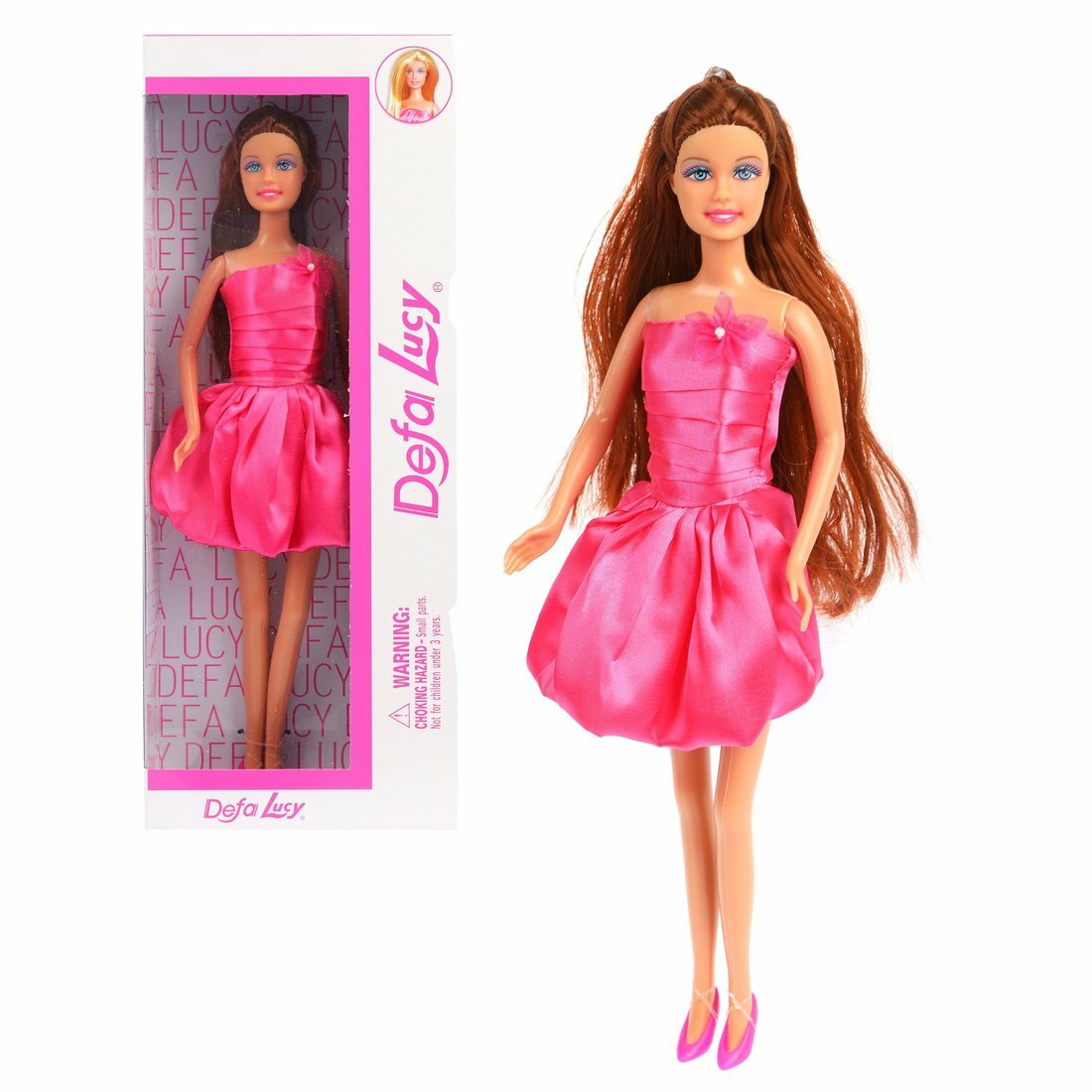 Кукла Наша Игрушка Lucy модница в атласном платье, 28 см - фото №5