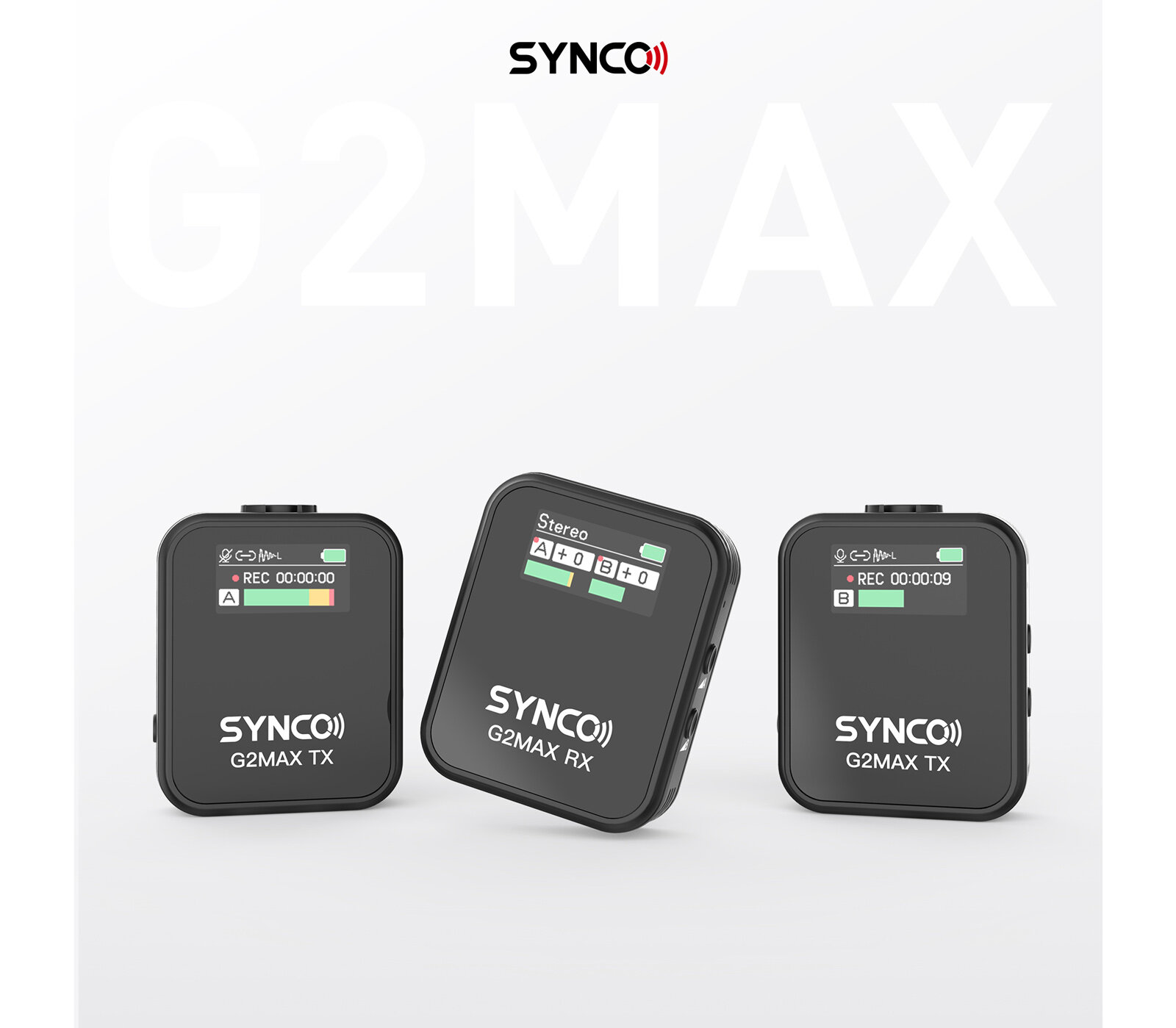 Беспроводная система Synco G2 A2 MAX, TX+TX+RX, 2.4 ГГц, с внутренней записью