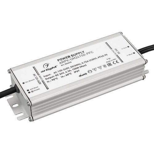 Arlight Блок питания ARPV-UH24150-PFC (24V, 6.3A, 150W) (IP67 Металл, 7 лет) 024270