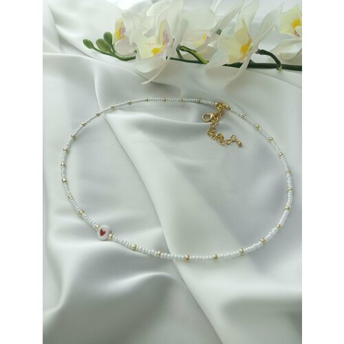 Чокер, длина 37 см, белый